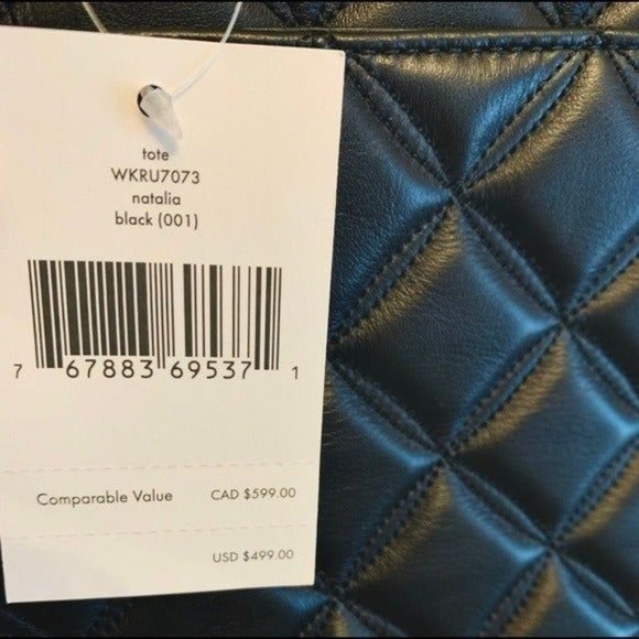 Kate Spade Natalia Quilted Smooth Leather Tote Shoulder Bag - Picture 11 of 12